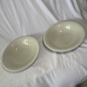 Hall Bowl USA Pottery Black And White Vintage #513 Set Of Two